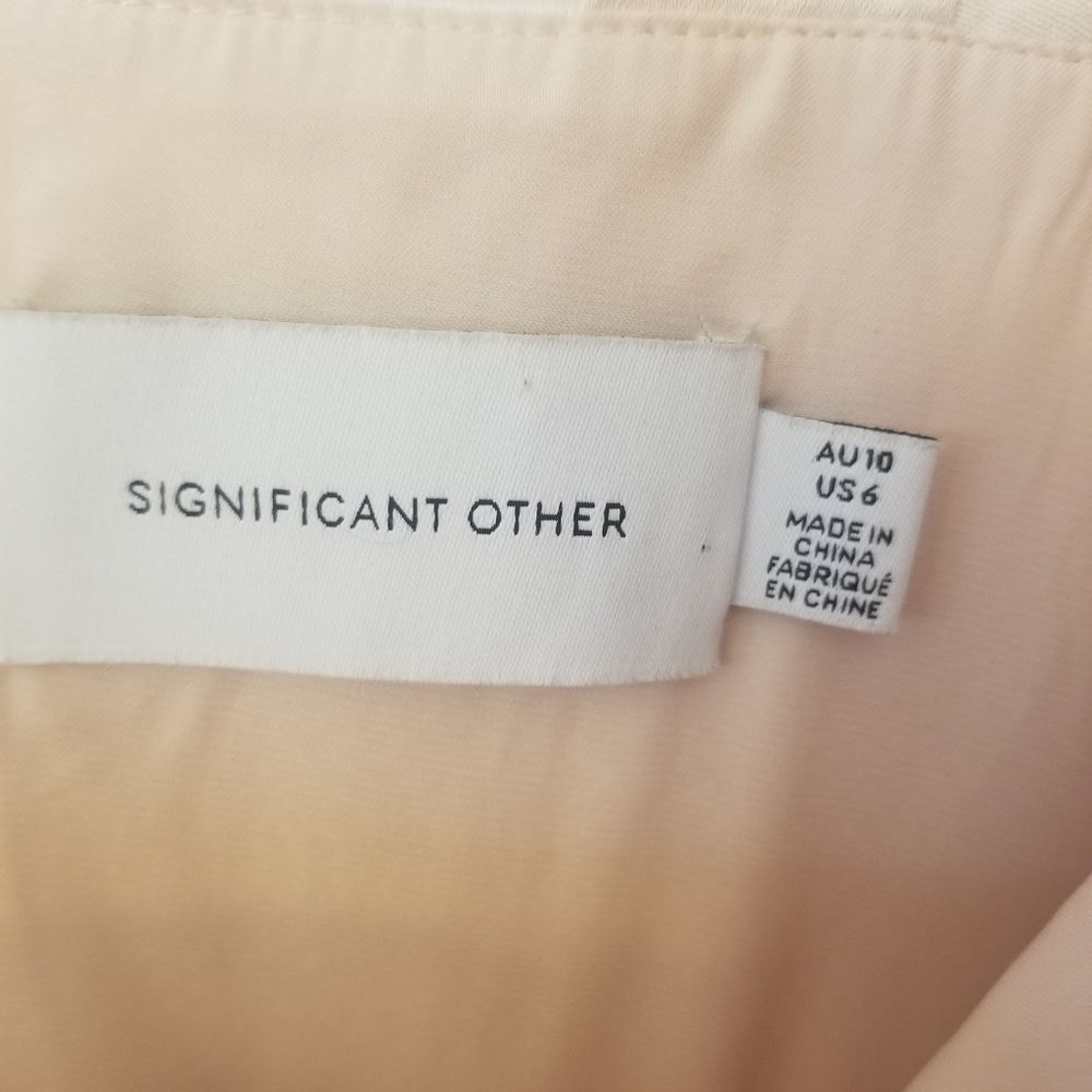 SIGNIFICANT OTHER Macy Draped One Shoulder Satin Dress  Size 6 - Picture 4 of 6